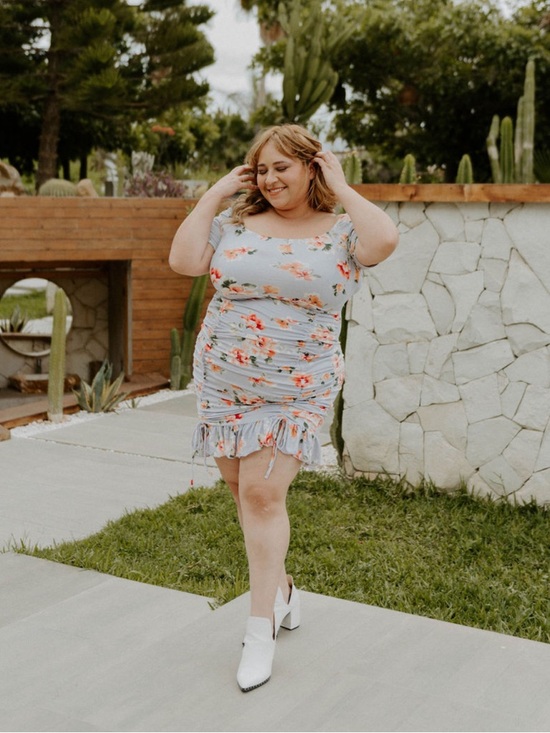 Dresses & Skirts - *24 HOUR SALE* Romance Please Floral Lavender Plus Size Mini Dress